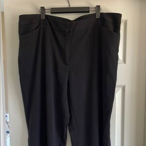 Anne Klein Black Trousers Straight-Leg Professional